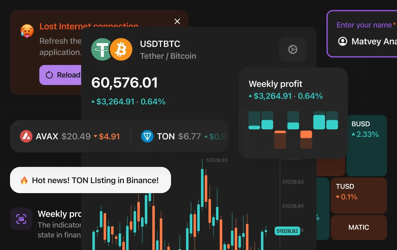 NexProp – داشبورد منصة تداول