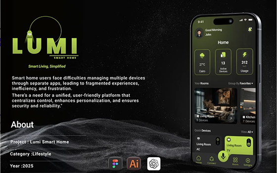 Lumi – تطبيق المنزل الذكي - من أعمال انطلاق
